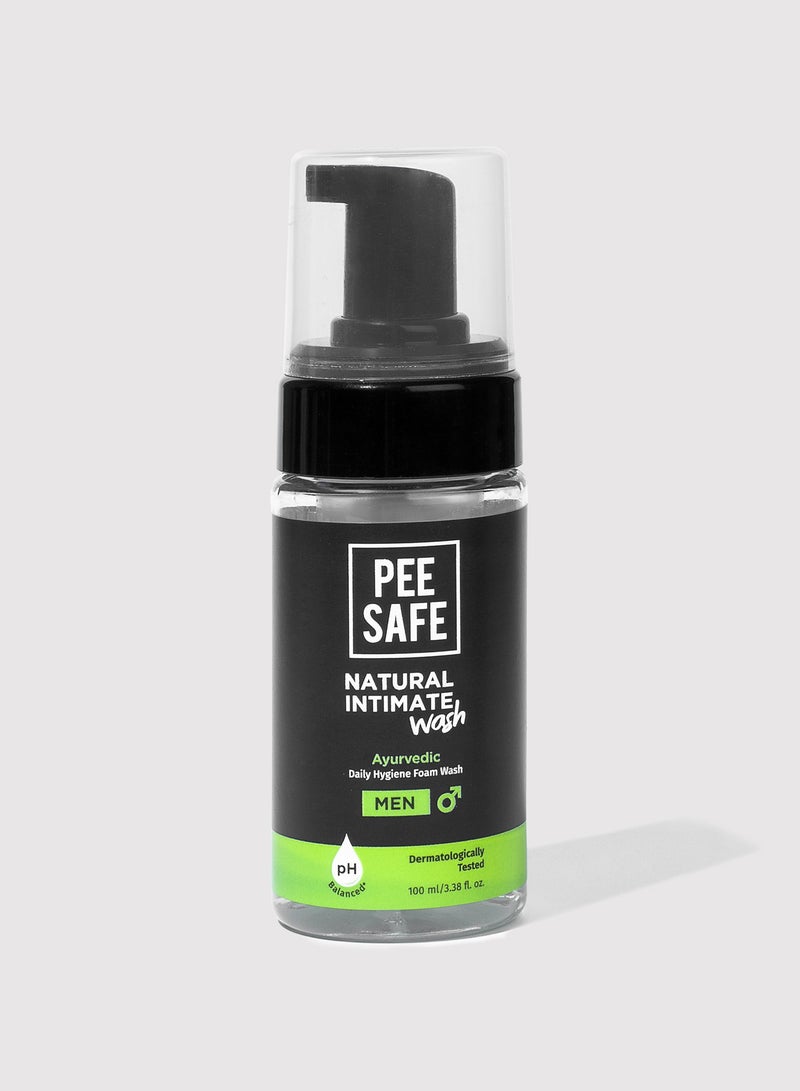 PeeSafe Natural Daily Intimate wash for men with Ayurveda Extracts, Tea Tree essential oil, Antibacterial & Antifungal, Relieves Itching & Irritation, Dermatologically Tested, 100ml - Image 2