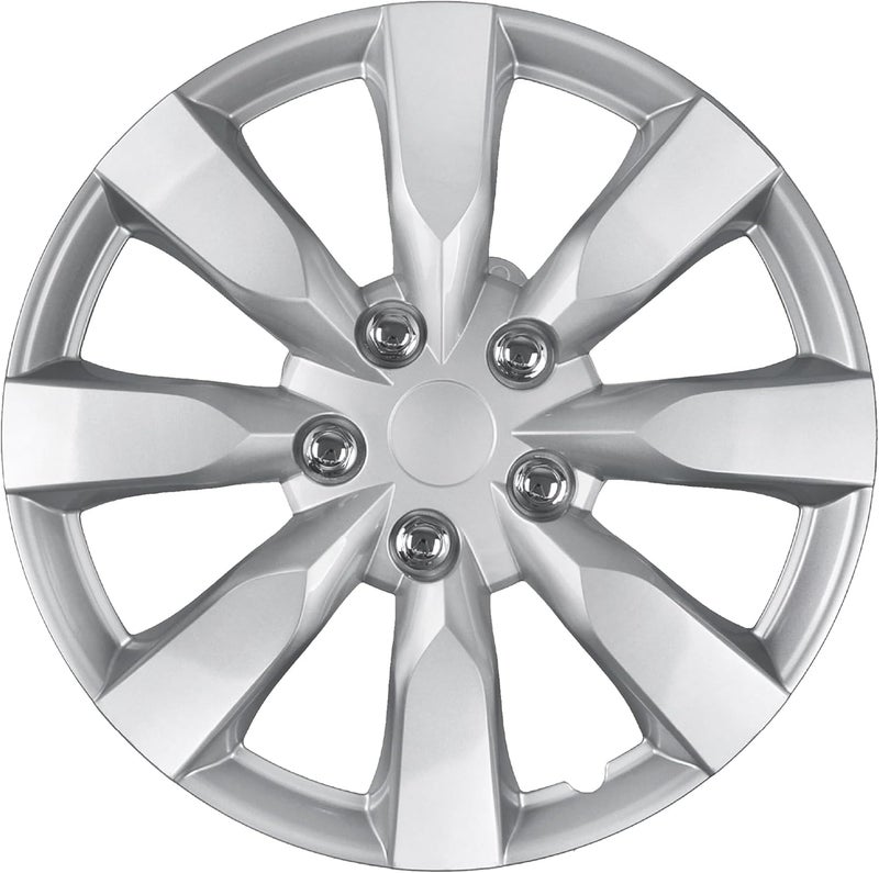 BDK (4-Pack) Premium 16" Wheel Rim Cover Hubcaps OEM Style Replacement Snap On Car Truck SUV Hub Cap - 16 Inch Set, Abs,Steel, Acrylonitrile Butadiene Styrene - Image 2