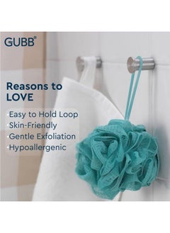 GUBB Luxe Bath Sponge Round Loofah For Women & Men Coral ; Soft & Fluffy With Multiple Layers Of Fibrous Matrix For Shower Time ; Scrub Off Dead Skin Soft Mesh Skin Friendly Gentle Exfoliation  - Image 5