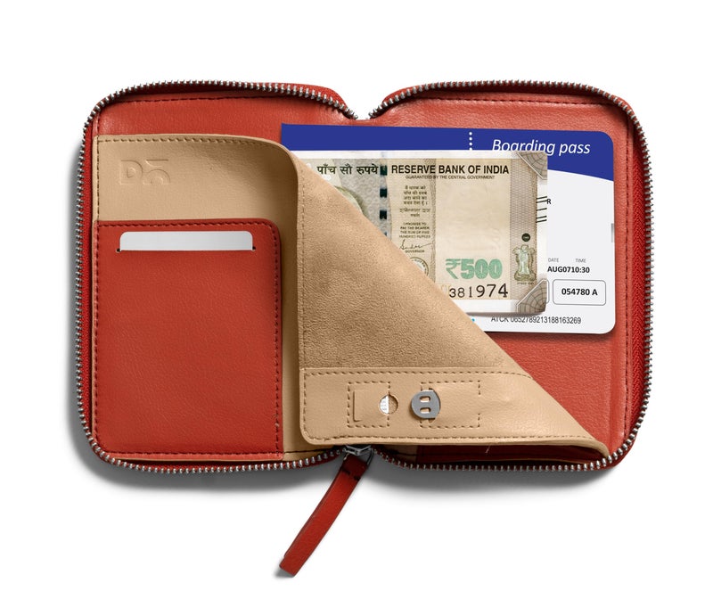 DailyObjects Check-In Travel Passport Wallet Cover for Men and Women | Passport Cover with Zip Around Closure made of Vegan Leather | Wallet Holder with Credit Debit Card Slots - Red - Image 5