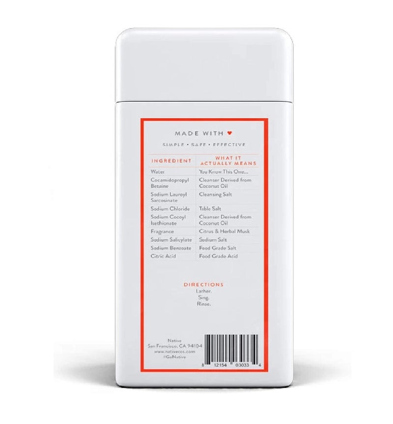 Native Body Wash - Citrus & Herbal Musk - 11.5 oz (340ml) - Image 3