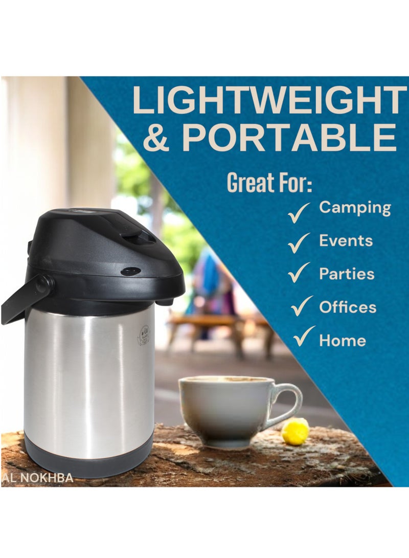Al-Nokhba Premium Stainless Steel Coffee/Tea Vacuum Flask - Keep Beverages Hot for Hours, Ideal for Home, Office, and Travel. - Image 2