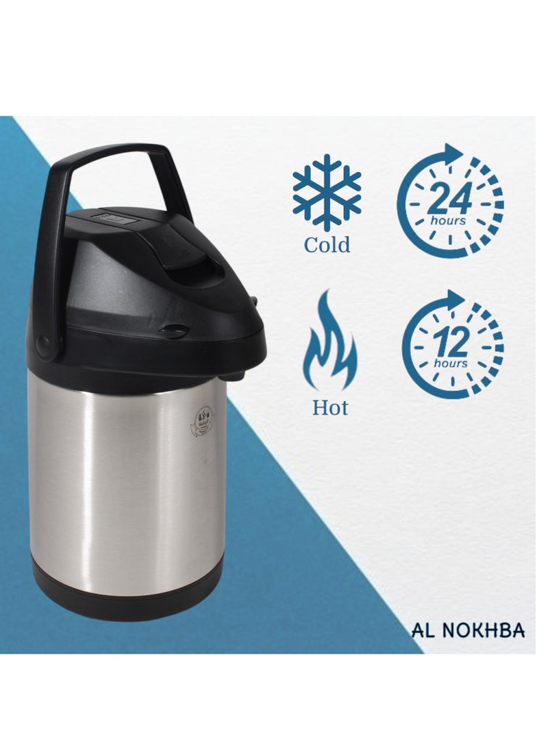 Al-Nokhba Premium Stainless Steel Coffee/Tea Vacuum Flask - Keep Beverages Hot for Hours, Ideal for Home, Office, and Travel. - Image 4