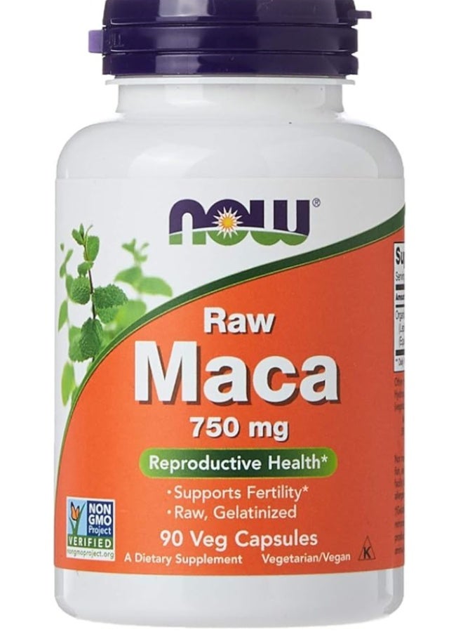 Now Foods Raw Maca 750 Mg 90 Veg Capsules