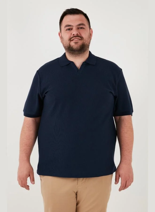 Buratti  Buratti Plus Size Cotton Regular Fit Polo Collar T Shirt Men's Polo Collar T-Shirt 5902729B for Men | Best Price UAE