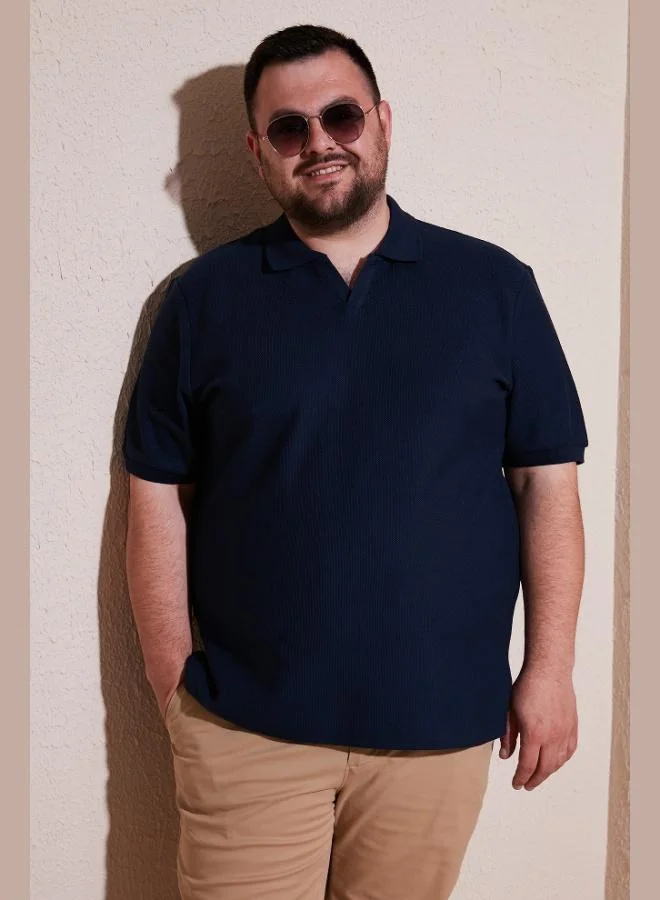 Buratti  Buratti Plus Size Cotton Regular Fit Polo Collar T Shirt Men's Polo Collar T-Shirt 5902729B for Men | Best Price UAE