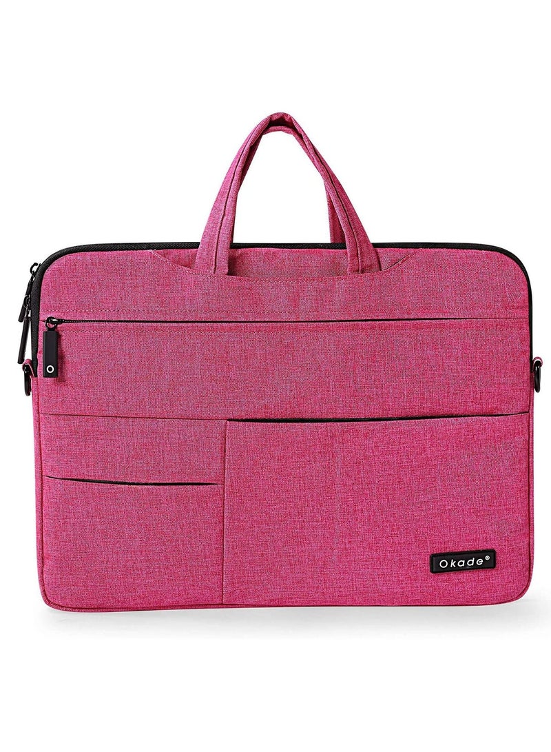 Okade Notebook Laptop Sleeve Bag Case Dual Zipper Pocket Carrying Handbag For Apple MacBook Air Pro Retina 13 & 13.3 inch Pink - Image 4