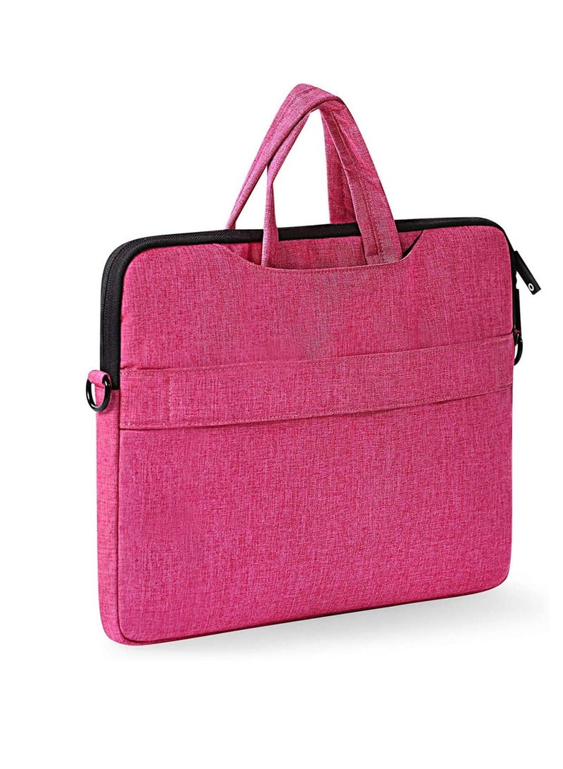 Okade Notebook Laptop Sleeve Bag Case Dual Zipper Pocket Carrying Handbag For Apple MacBook Air Pro Retina 13 & 13.3 inch Pink - Image 3