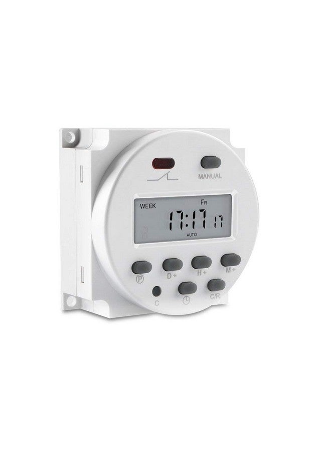 amiciTools CN101A Digital LCD Programmable Plastic Timer Switch Relay DC 12V, 16A (White) - Image 1