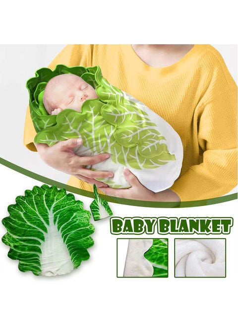 Baby Swaddle Wrap Newborn Simulation Cabbage Flannel Baby Wrap Blanket Baby Sleeping Swaddle Wrap Flannel Blanket