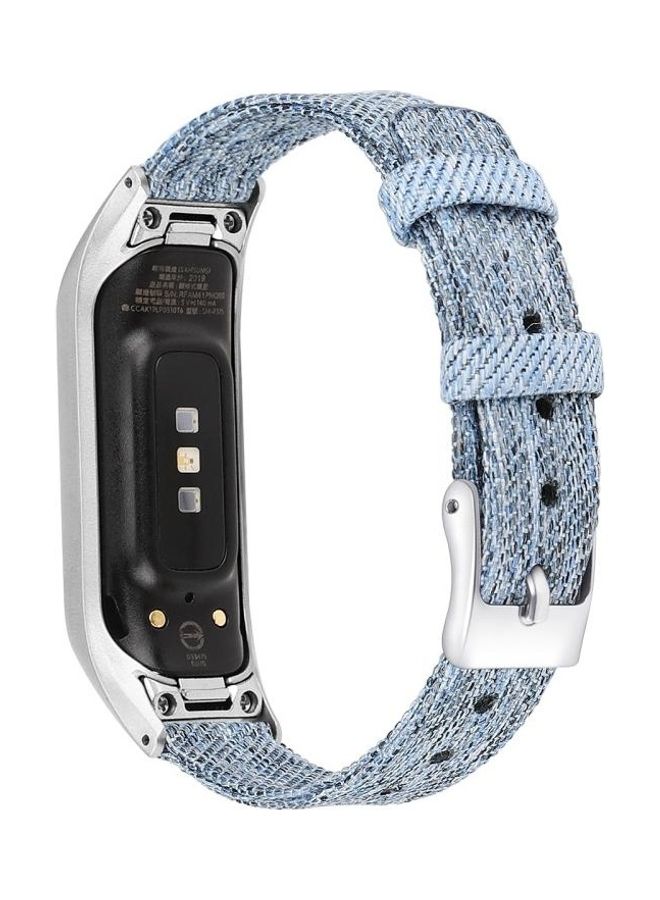 NIBEMINENT For Samsung Galaxy Fit E Canvas Strap Sky Blue  - Image 1