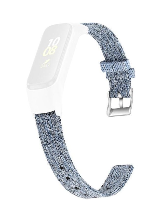 NIBEMINENT For Samsung Galaxy Fit E Canvas Strap Sky Blue  - Image 2