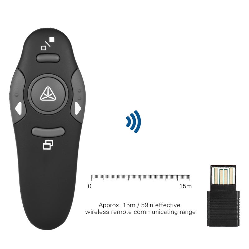 2.4GHz Wireless USB Powerpoint Presentation PPT Flip Pen Pointer Clicker Presenter with Red Light Remote Control for Teacher Lecturer Professor Scholar - Image 2