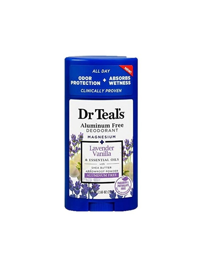 Dr Teal's Dr. Teals Deodorant Variety Gift Set (2 Pack, 2.65Oz Ea.) - Vanilla Lavender & Rose & Milk - Essential Oils, Shea Butter & Magnesium Help Absorb Moisture & Keep Skin Clean & Healthy - Image 4