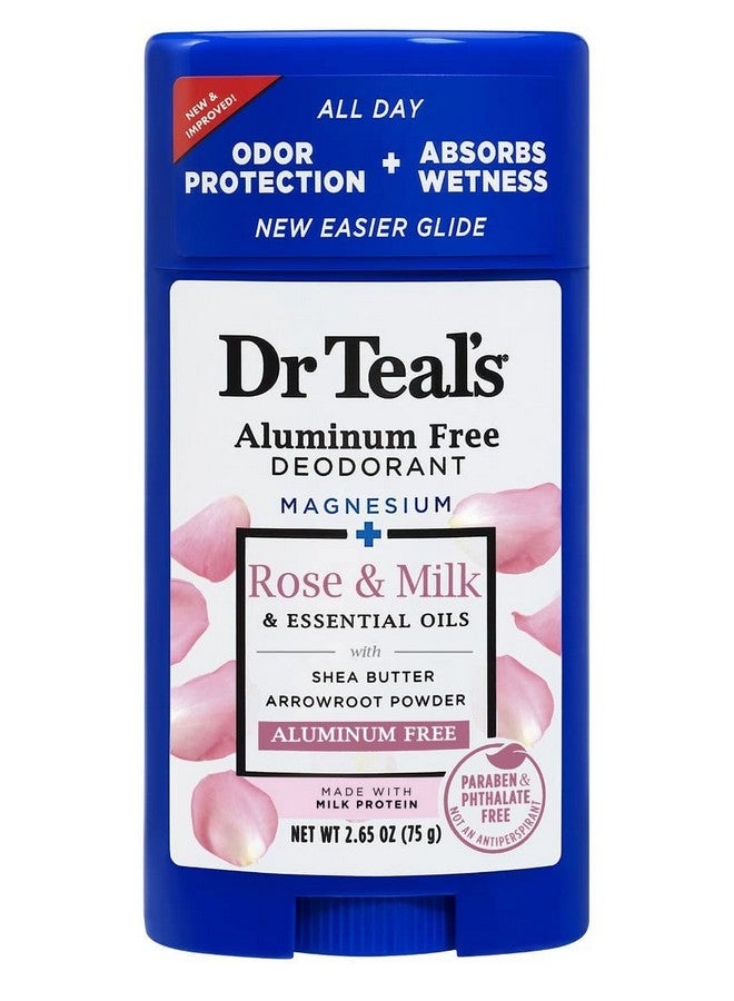 Dr Teal's Dr. Teals Deodorant Variety Gift Set (2 Pack, 2.65Oz Ea.) - Vanilla Lavender & Rose & Milk - Essential Oils, Shea Butter & Magnesium Help Absorb Moisture & Keep Skin Clean & Healthy - Image 2