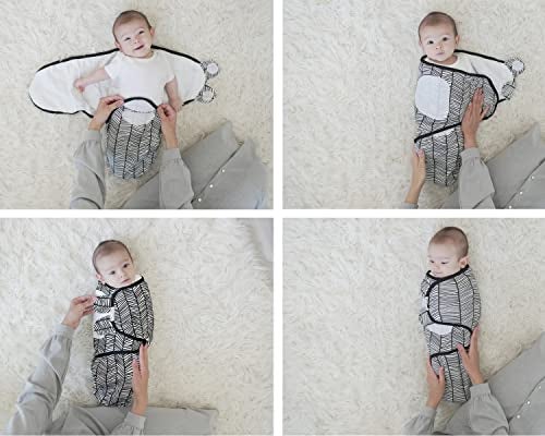BaeBae Goods Swaddle Blanket, Adjustable Infant Baby Swaddling Wrap set of 4, Baby Swaddling Wrap Blankets for Boys and Girls made in very soft cotton - Image 2