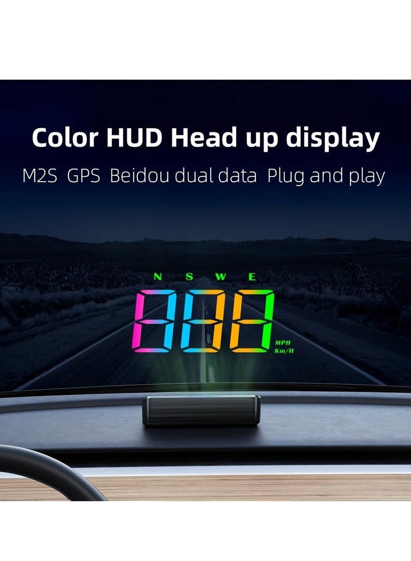 شاشة عرض أمامية HUD لجميع السيارات مع عداد سرعة GPS واستشعار للضوء - Image 5