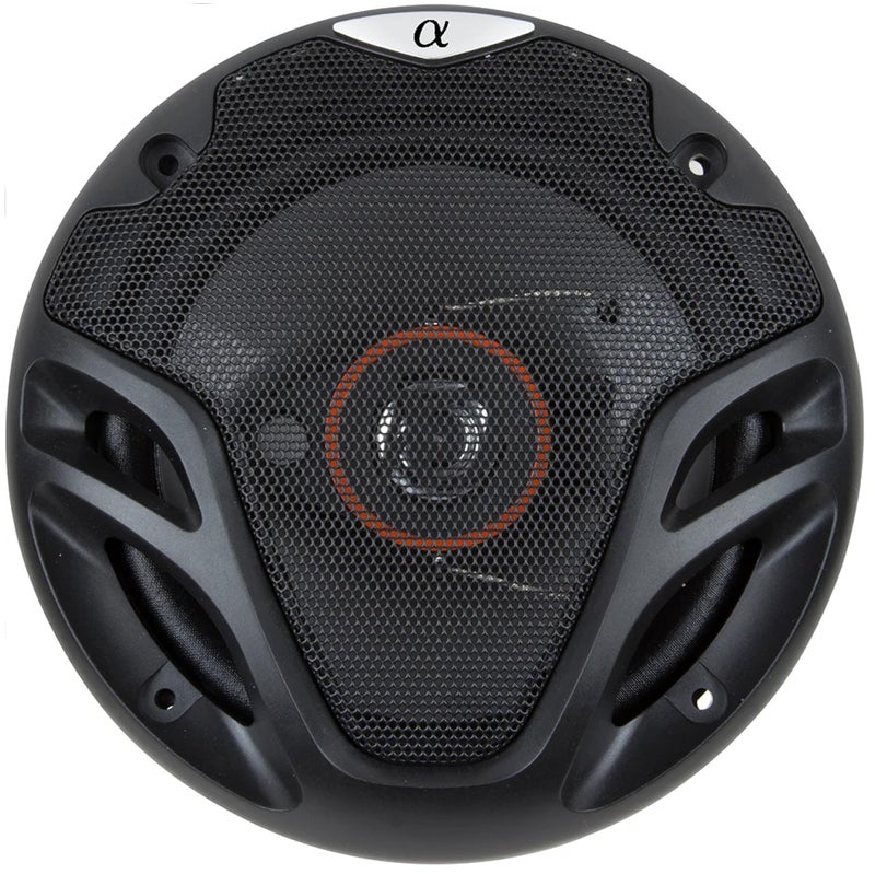 Alphasonik 4 New (2 Pairs) Alphasonik AS26 6.5 inch 350 Watts Max 3-Way Car Audio Full Range Coaxial Speakers with Universal Mounting Holes for Easy Installation and Grills Included - Image 2