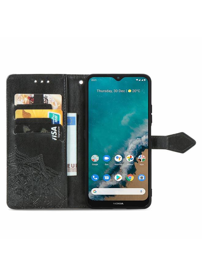 S-TOP Case For Nokia G50 Mandala Embossing Pattern Horizontal Flip Leather Case with Holder & Card Slots & Wallet & Lanyard - Image 3