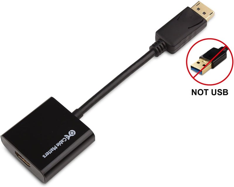 CableMatters Active DisplayPort to HDMI Adapter (Active DP to HDMI Adapter) Supporting Eyefinity Technology and 4K Resolution - Image 2