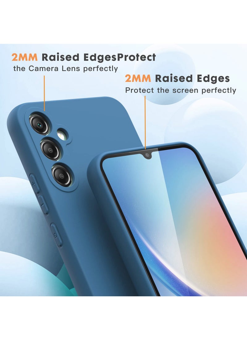 BORTONY Samsung Galaxy A34 5G Case with Double Screen Protective Films Soft Liquid Silicone Shockproof Protective Cover - Image 4