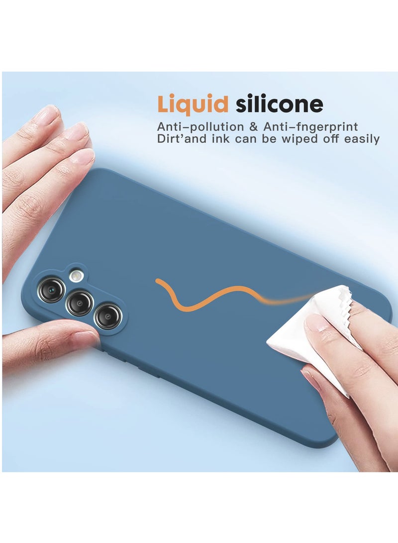 BORTONY Samsung Galaxy A34 5G Case with Double Screen Protective Films Soft Liquid Silicone Shockproof Protective Cover - Image 3