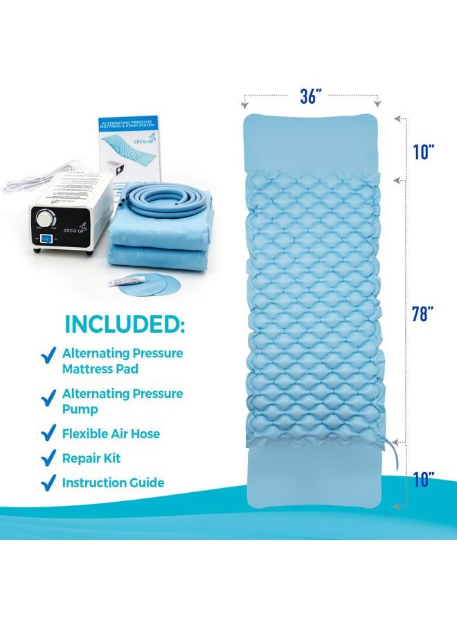 Circa Air مرتبة ضغط متناوب لتخفيف قرح الفراش والقرحات - وسادة هوائية قابلة للنفخ مؤهلة لـ FSA/HSA مع مضخة هادئة، مراتب طبية لأسرة المستشفيات - Image 5