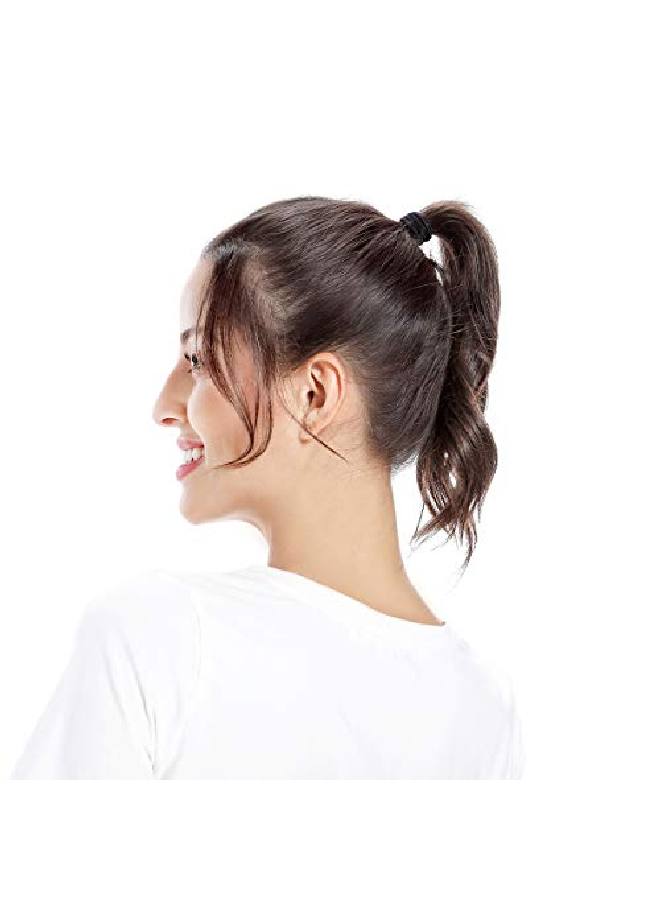AwEx Large Black Hair Ties For Thick Hair50 Pcs4 Mm(0.16 Inch) Thick170 Mm(6.7 Inches) Long No Metal Hair Elastics Hair Band Ponytail Holder Great For Curlywavy Hair - Image 5