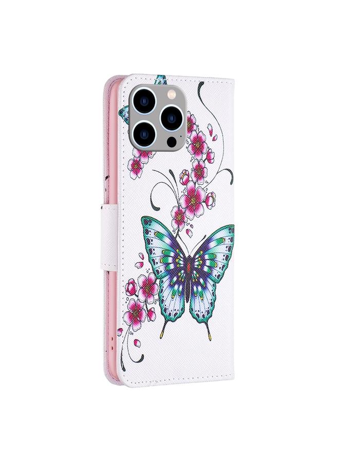 S-TOP Case For iPhone 15 Pro Max Colored Drawing Pattern Flip Leather Phone Case - Image 3