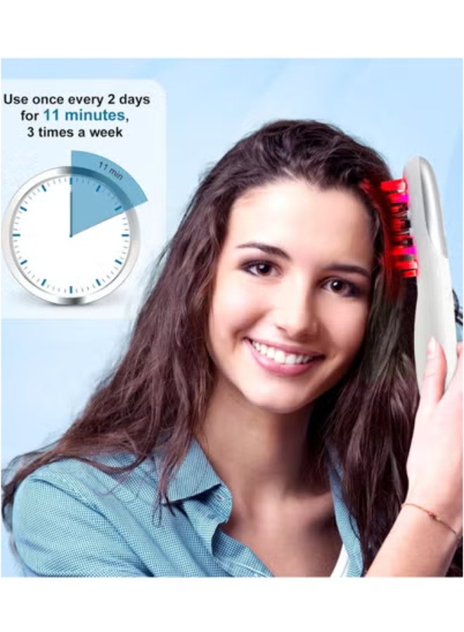 General Cordless Head Massager Electric  3 in 1 Scalp Applicator Massagers with Red Light 5Gears Adjustable Vibration USB Removable Rechargeable Hair Oil Comb  - Image 5