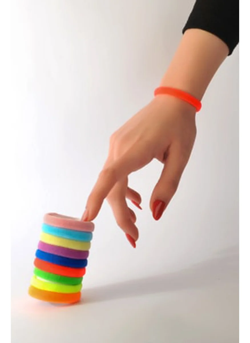 Belifanti Collection Women's 12-Piece Colorful Soft Flexible Wrist Elastic Hair Clip