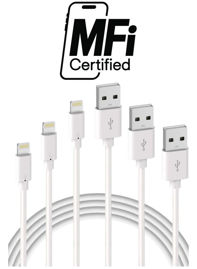 Raxoom iPhone Charger Cable - Apple MFi Certified 3Pack 1M iPhone Charging Cable for iPhone SE 2020 11 Xs Max XR X 8 Plus 7 Plus 6 Plus 5s SE iPad Pro and More - Image 1
