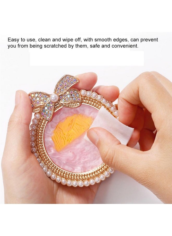 ForSewian ForSewian Resin Nail Art Palette, Nail Art Painting Mixed Color Palette, Bow Decorated with Rhinestones and Pearls Nail Art Display Board (Golden)  - Image 4