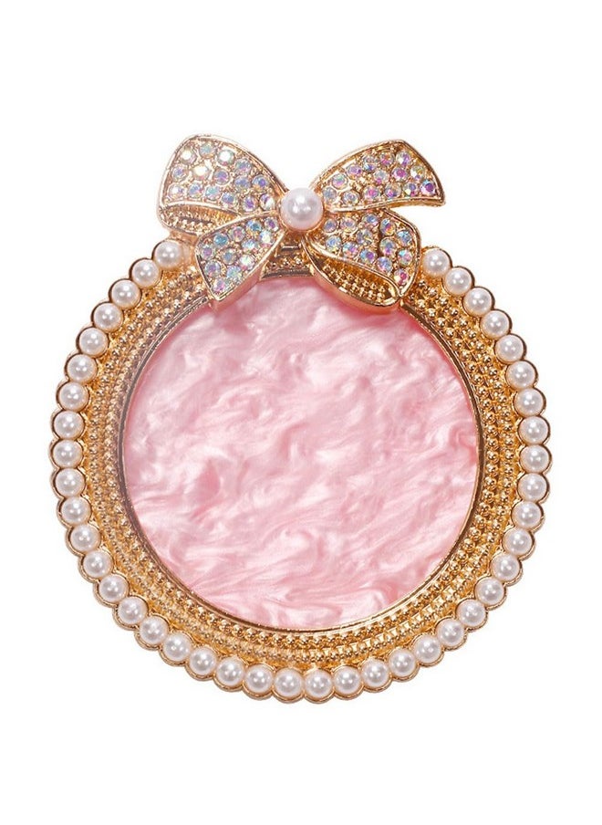 ForSewian ForSewian Resin Nail Art Palette, Nail Art Painting Mixed Color Palette, Bow Decorated with Rhinestones and Pearls Nail Art Display Board (Golden)  - Image 1