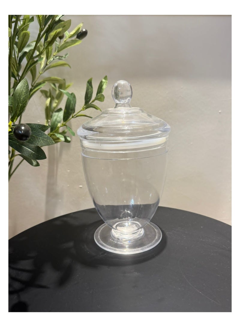 وعاء حلوى اكريليك فاخر مع غطاء شفاف - Image 2