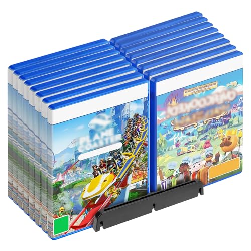 GEEKRIA Game Disc Storage Stand Compatible with Sony PlayStation 5 Slim, Pro, Nintendo Switch, Xbox Series, CD, DVDs, Large Capacity Holder for 16 CDs, Universal Desk Game Accessories - Image 1