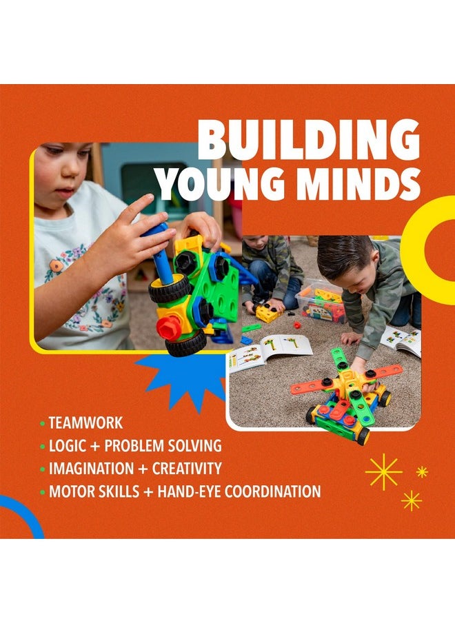 ETI Toys ETI Toys STEM Learning Original Educational Construction Engineering Building Blocks Set for 3, 4 and 5+ Year Old Boys & Girls | Creative Fun Building Toys for Kids Kit, STEM Toys Gift (101 PCS)  - Image 2