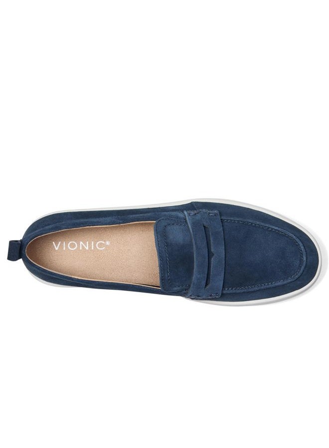 Vionic Women's Uptown Loafer, Navy/White Suede, 38 EU - Image 2
