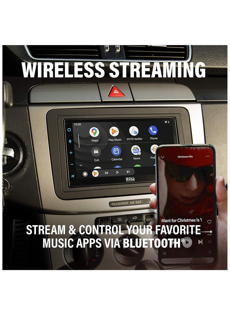 BOSS AUDIO SYSTEMS - BOSS Audio Systems Elite Series BE950WCPA Wireless Apple CarPlay, Android Auto Car Multimedia Player - Double Din Radio, 6.75 Inch Capacitive Touchscreen, Bluetooth - Image 1