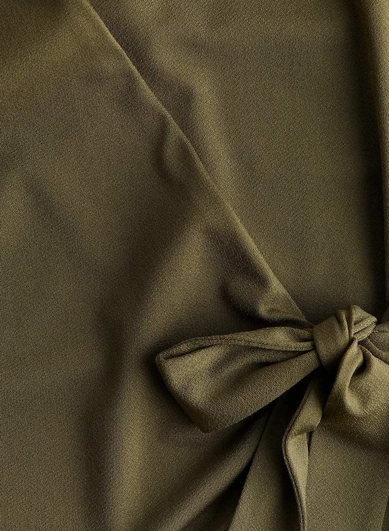 H&M Olive Wrap Dress