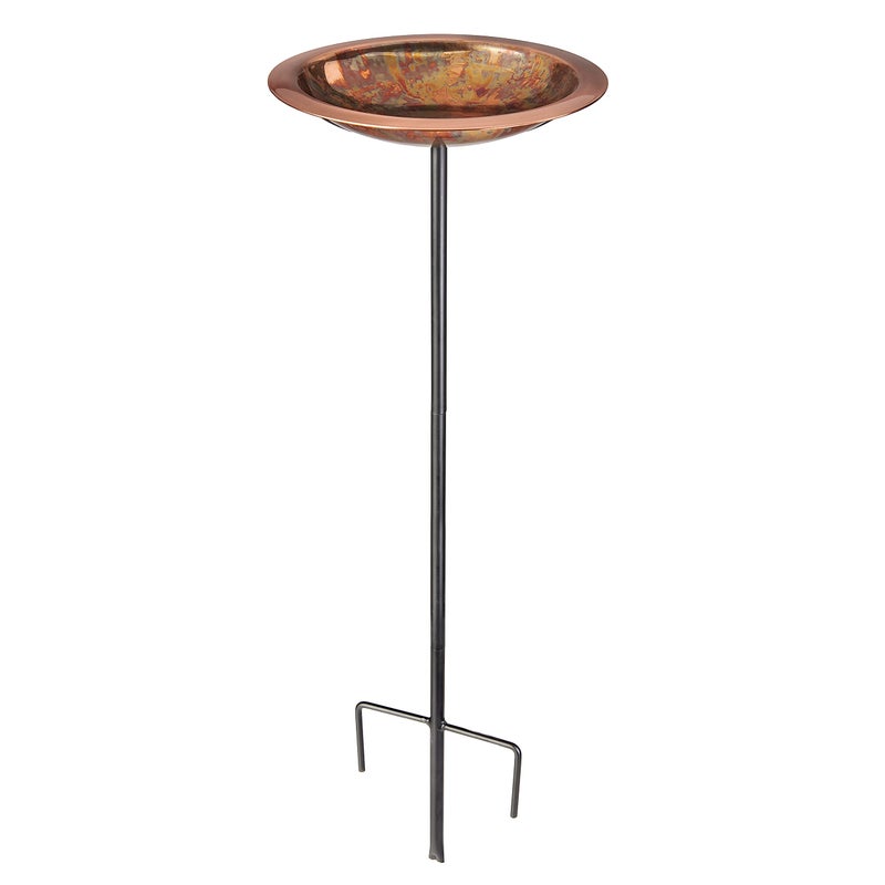 Good Directions Fired Copper Bird Bath on Garden Pole 13" - Image 3