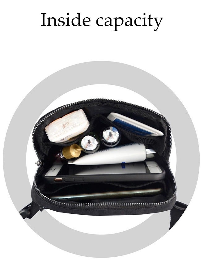 DUNISO Belt Bag Waist Pack Crossbody Bags for Running Hiking Travel Workout Adjustable Strap for Women,Stylish(black) - Image 5