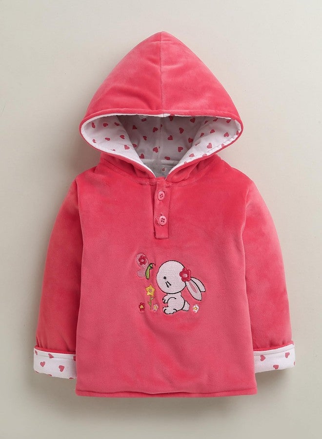 BUMZEE طقم شتوي قطني للبنات من بامزي، مقاس عادي، لون مرجاني - من 6 إلى 12 شهرًا (Peb10735C-crl) - Image 2