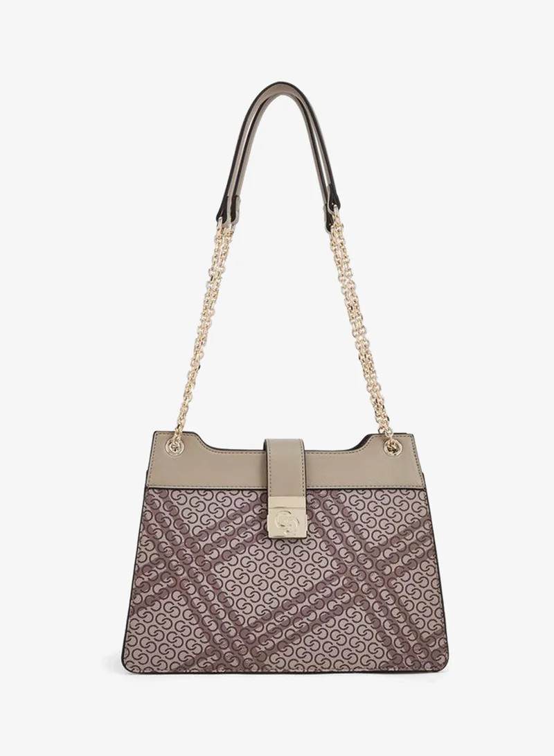 Celeste Printed Shoulder Bag With Chain Detail