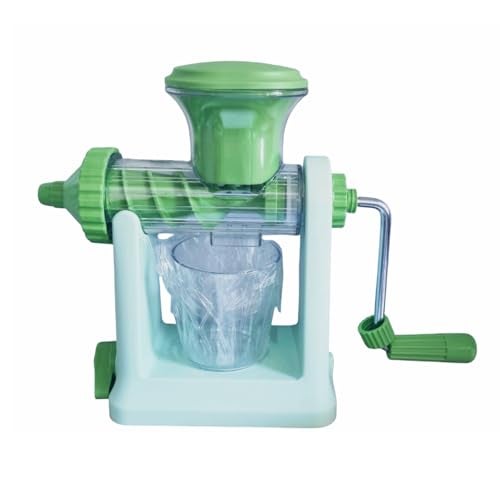 BLLUEX Hand Juicer Machine, Manual Hand Juicer for Fruits and Vegetables, Heavy-Duty, with Vacuum Base and Waste Separator, Easy to Use, Best for Orange, Pomegranate, Carrot (Sky/Green) - Image 1