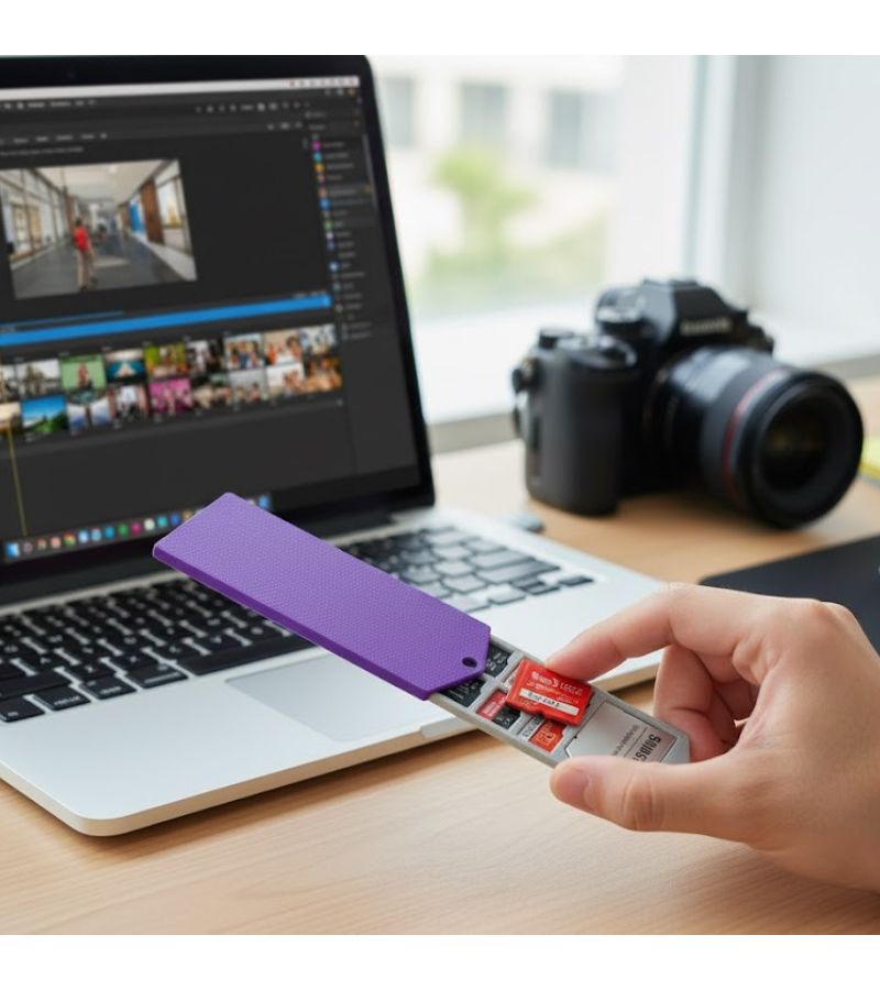Orange 1pc Portable SD Card Holder Keychain 3d Print Secure Case For Micro Sd And Sd Cards Fits In Wallet Pocket Protects From Loss And Damage All In One Card Keeper For Photographers And Tech Users - Image 5
