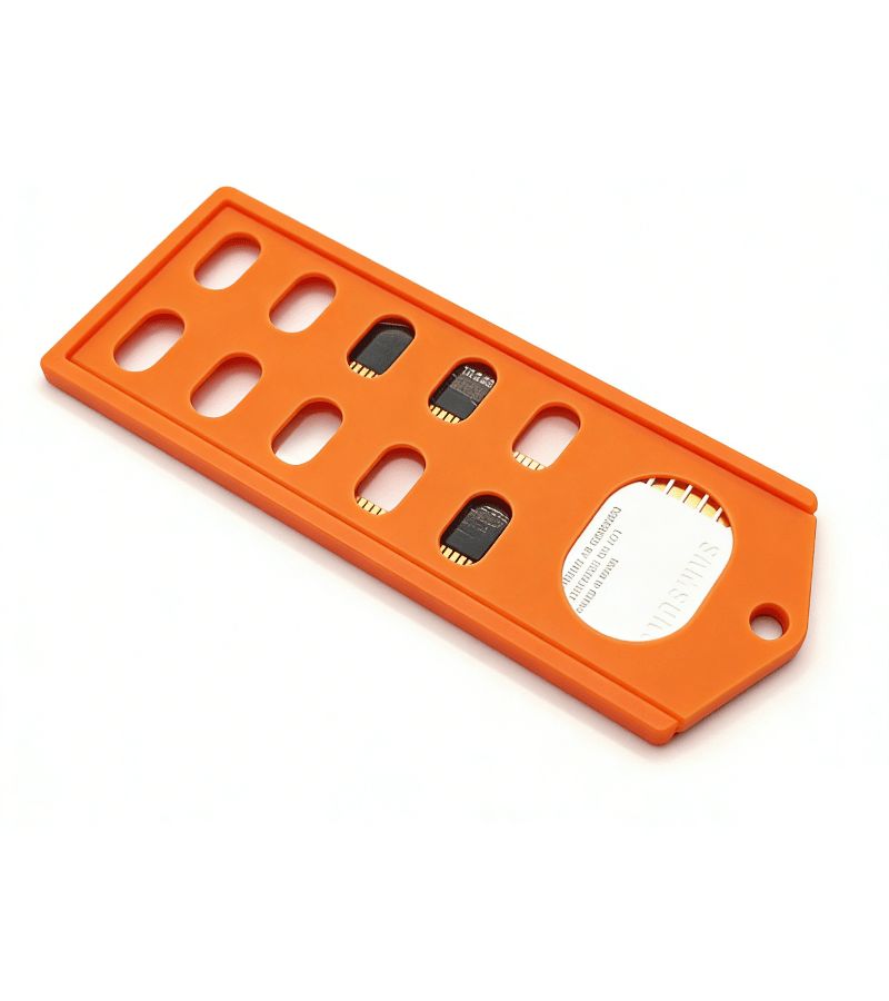 Orange 1pc Portable SD Card Holder Keychain 3d Print Secure Case For Micro Sd And Sd Cards Fits In Wallet Pocket Protects From Loss And Damage All In One Card Keeper For Photographers And Tech Users - Image 4
