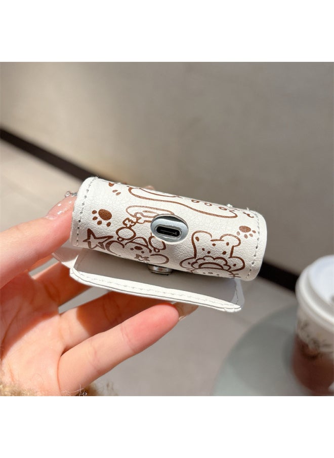 Generic - Suitable For HuaweiFreeClip Headphone Set Cartoon Full Cover Leather Pattern Soft Case For Huawei6i/SE2 Wireless Bluetooth Pendant-Color:All-inclusive Leather Pattern + Pendant-skateboard Kt Cat-Model:Universal For HuaweiFreebuds Pro3/pro4 (protective Case) - Image 1