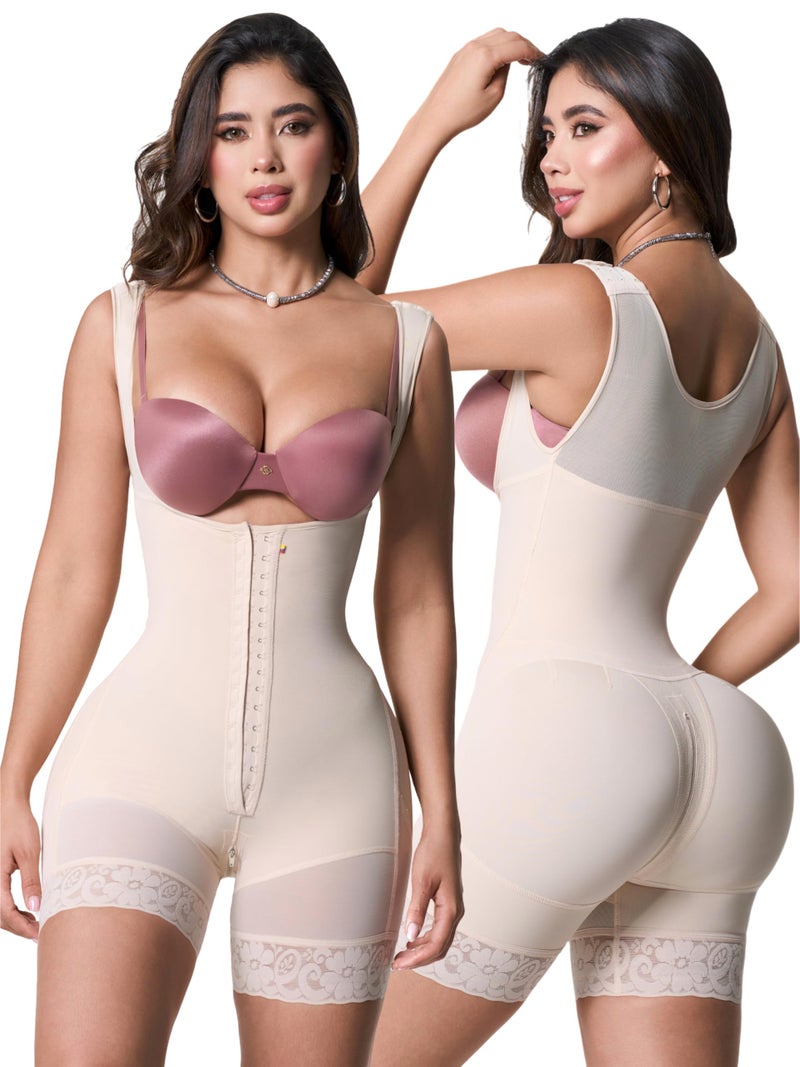 Sonryse PP-211 Tummy Tuck Compression Garment for Women Fajas Colombianas Reductoras y Moldeadoras Stage 2 Faja Beige X-Small - Image 1