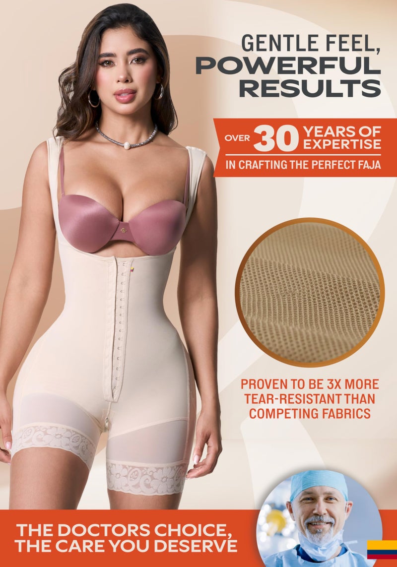 Sonryse PP-211 Tummy Tuck Compression Garment for Women Fajas Colombianas Reductoras y Moldeadoras Stage 2 Faja Beige X-Small - Image 5